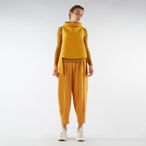 HIGH COLLAR BOUCLÉ WAISTCOAT