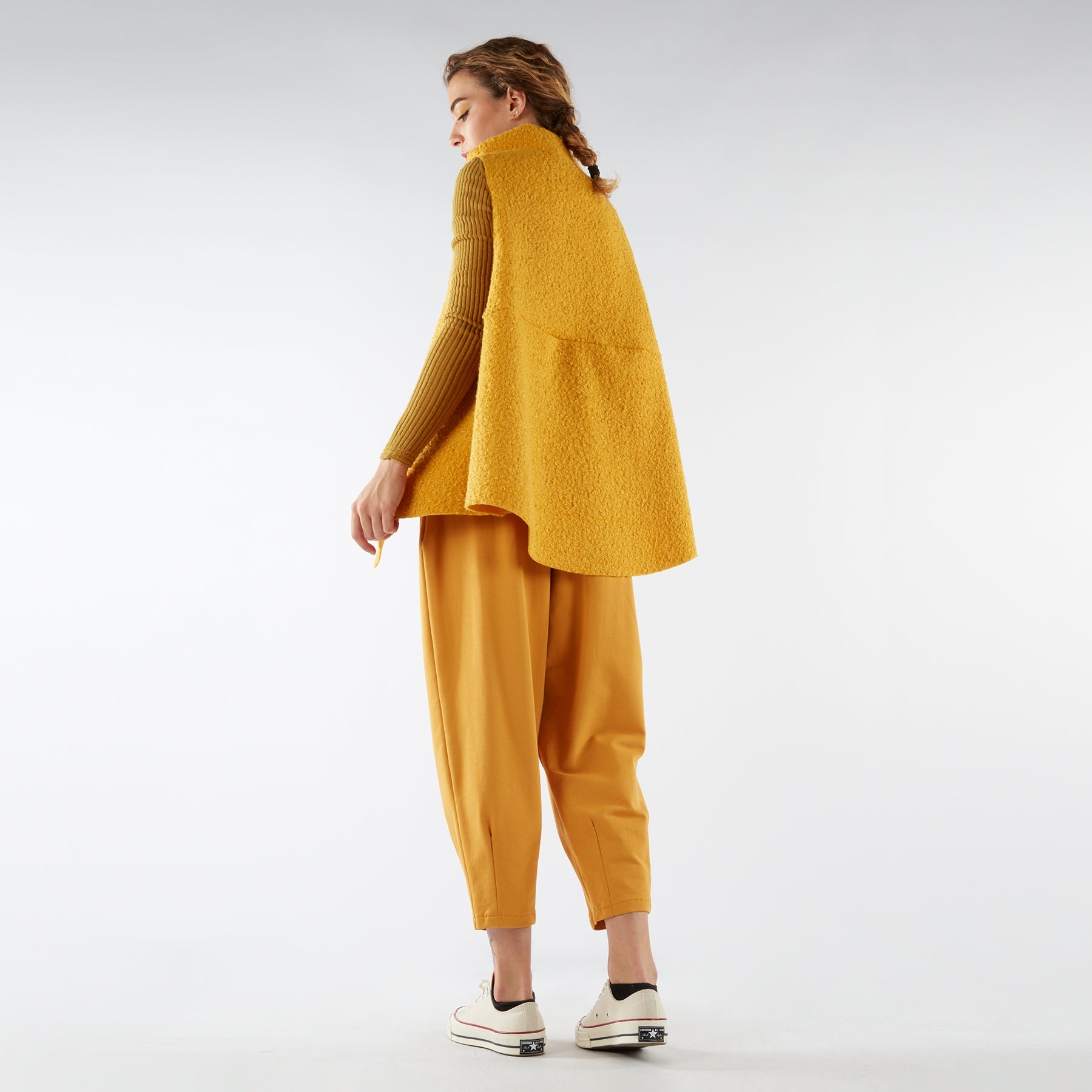 HIGH COLLAR BOUCLÉ WAISTCOAT