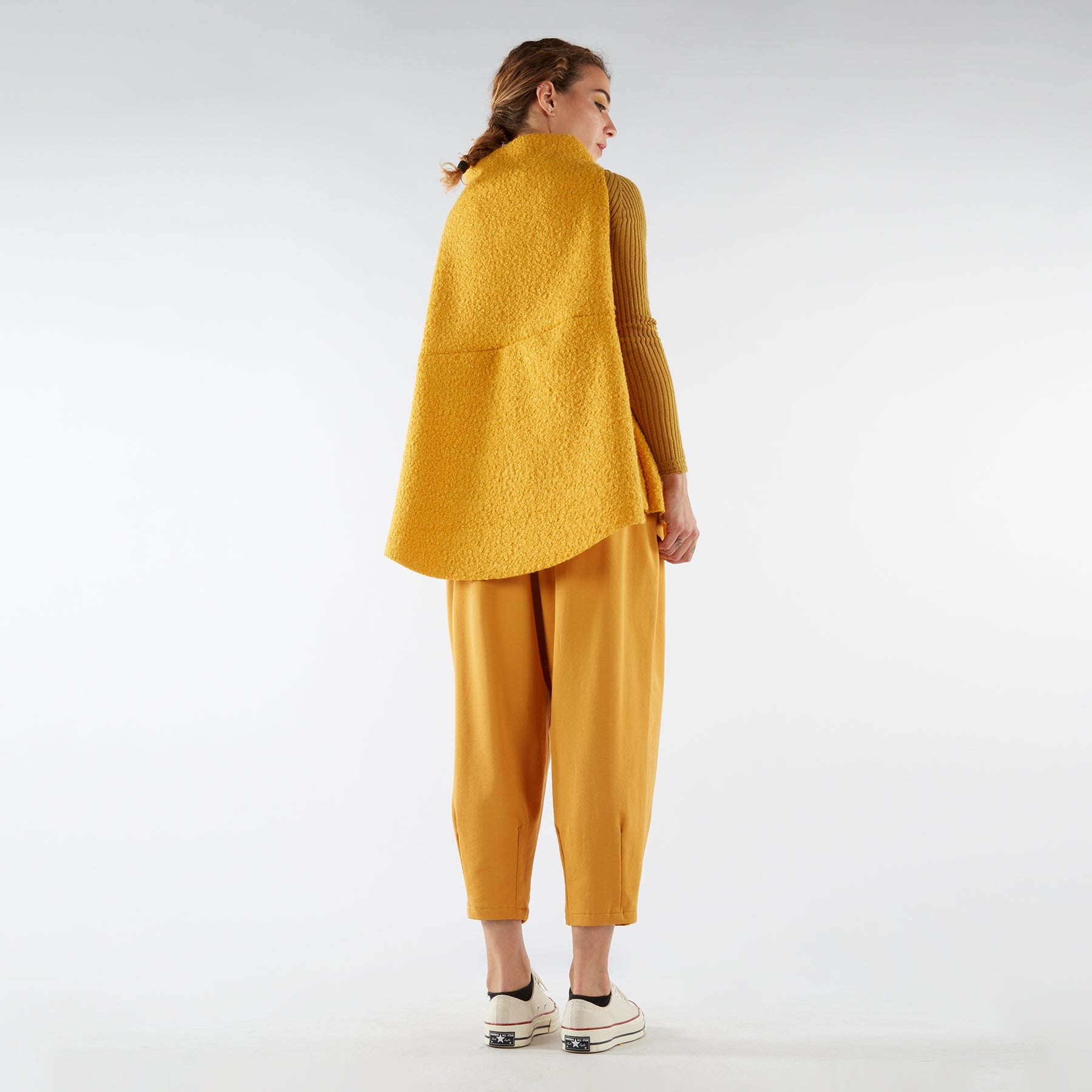 HIGH COLLAR BOUCLÉ WAISTCOAT