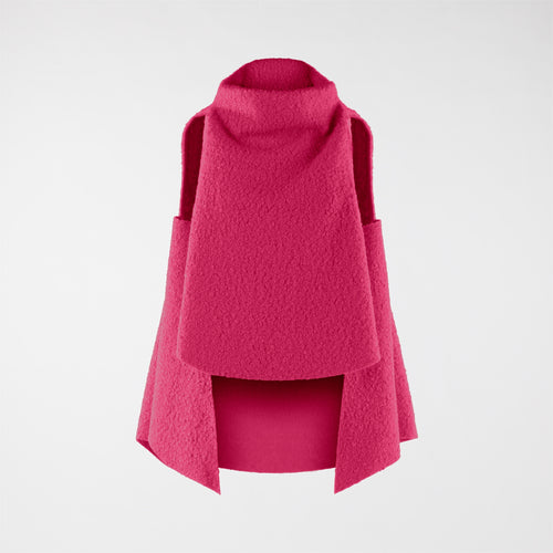 HIGH COLLAR BOUCLÉ WAISTCOAT