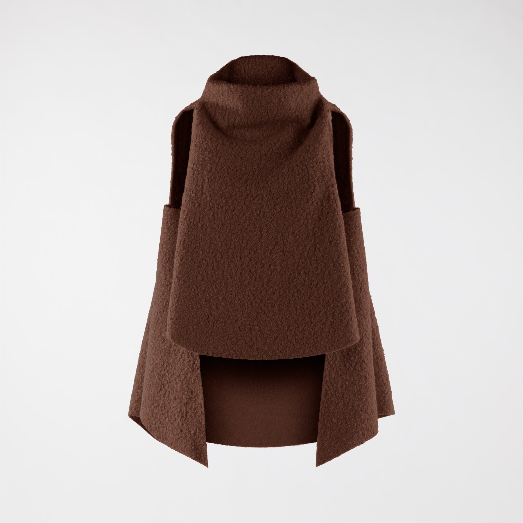 GILET BOUCLÉ ​​À COL MONTANT