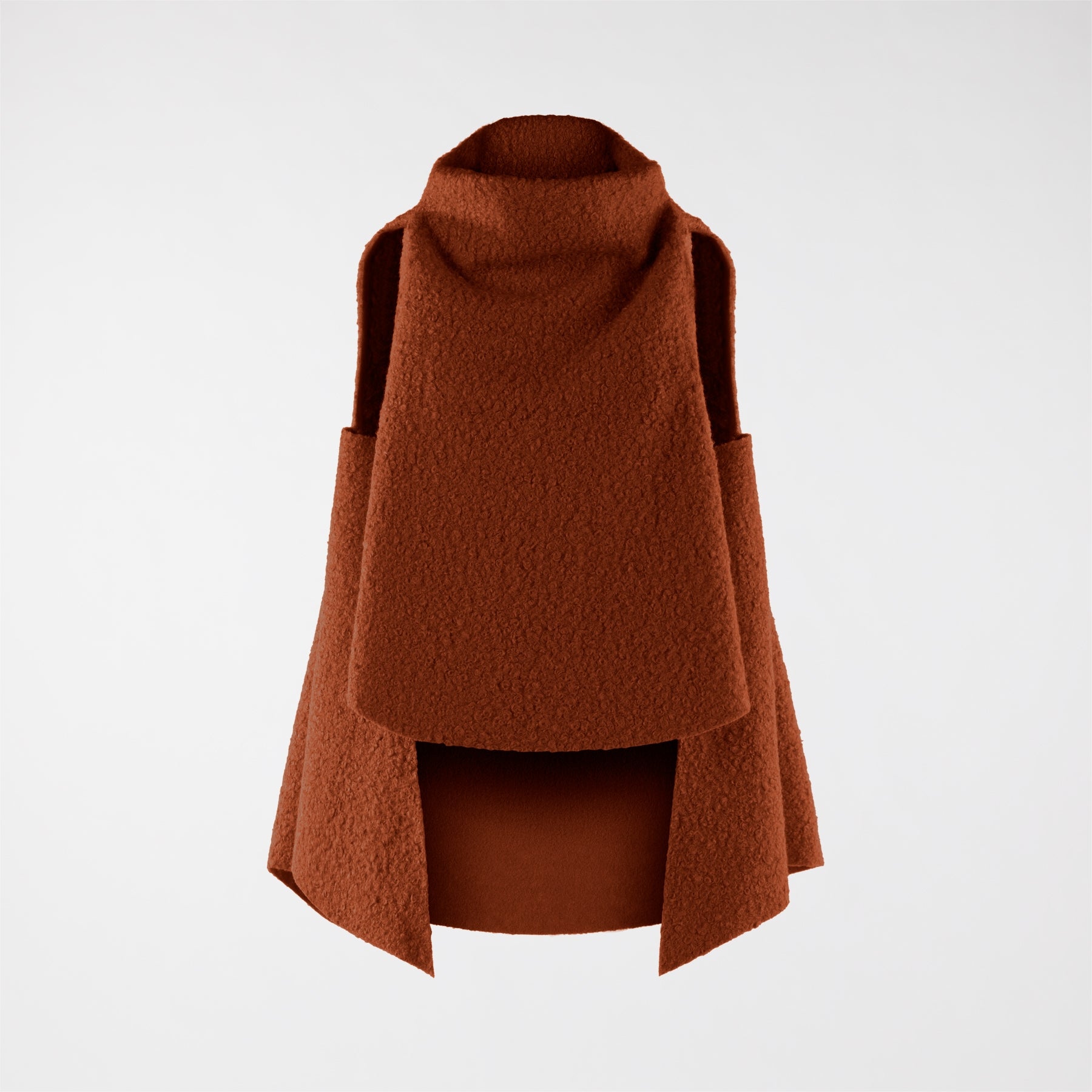 HIGH COLLAR BOUCLÉ WAISTCOAT