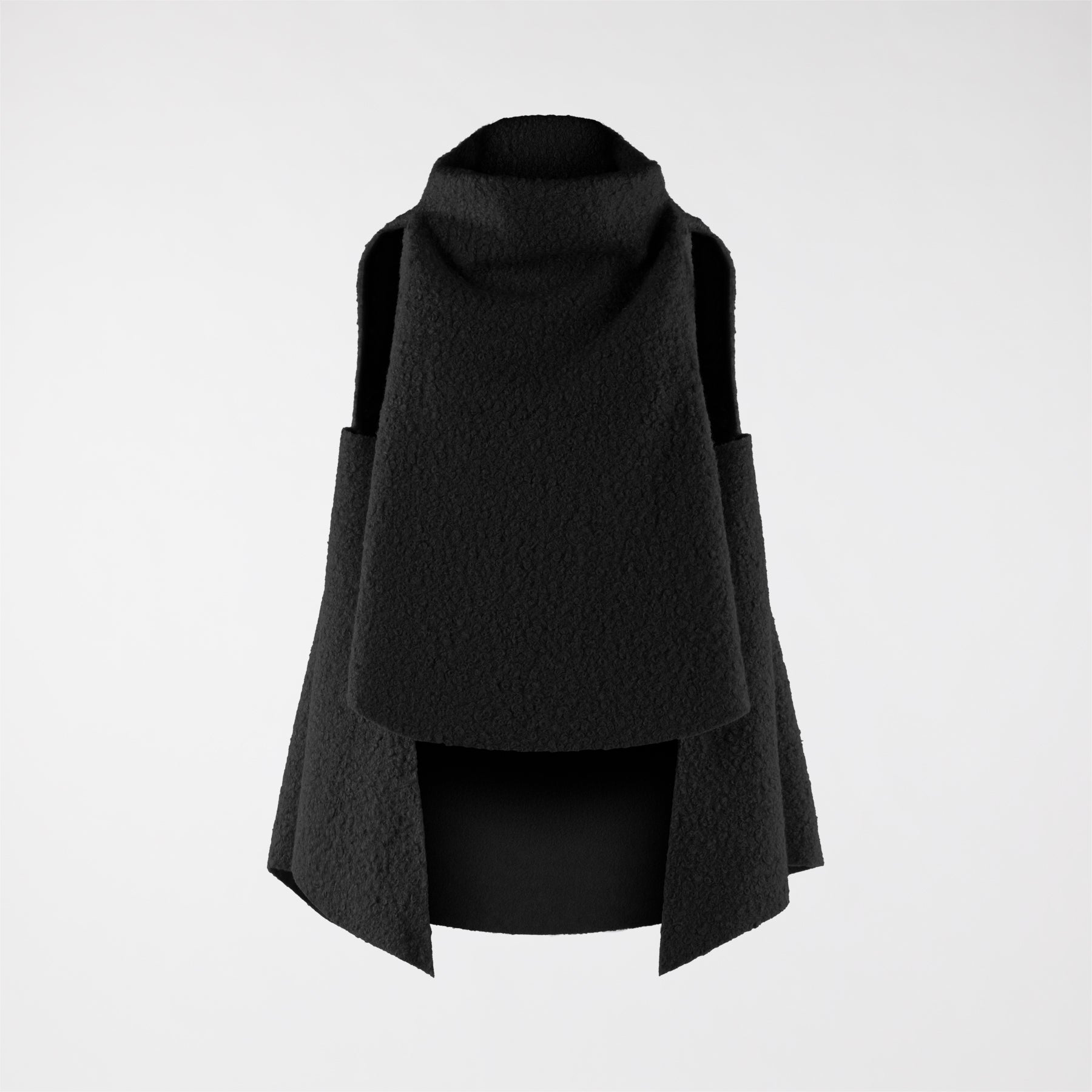 HIGH COLLAR BOUCLÉ WAISTCOAT