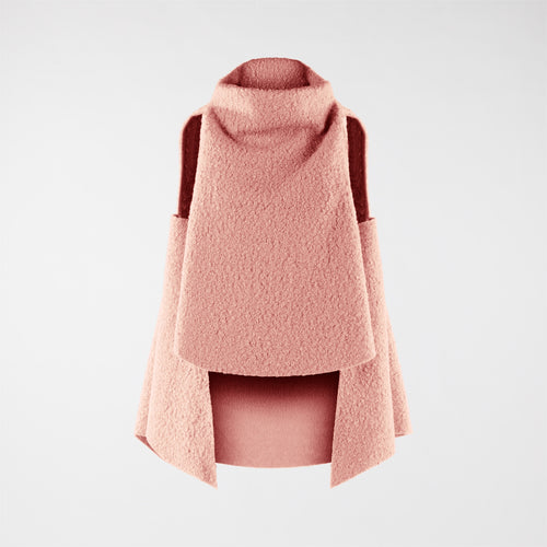 HIGH COLLAR BOUCLÉ WAISTCOAT