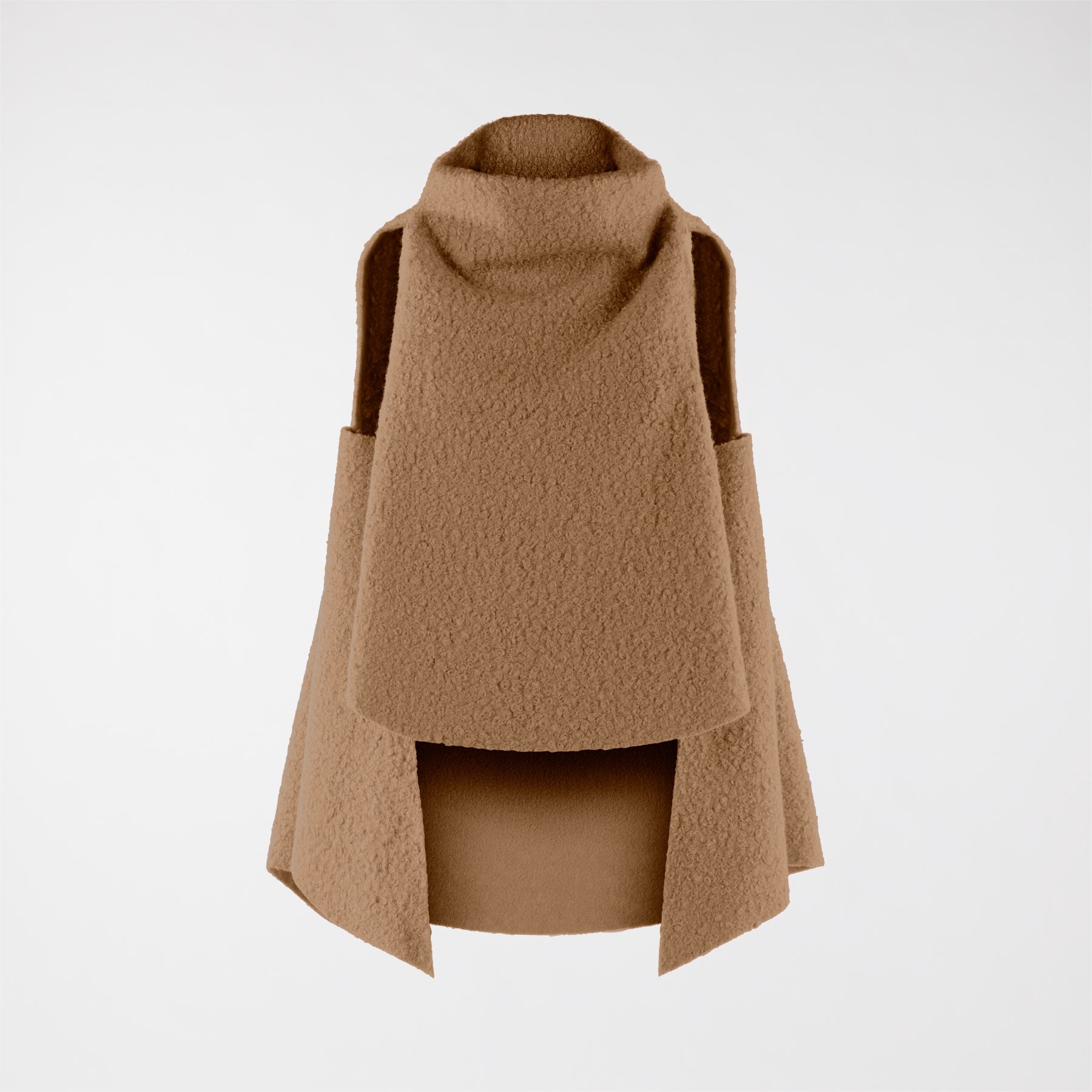 HIGH COLLAR BOUCLÉ WAISTCOAT