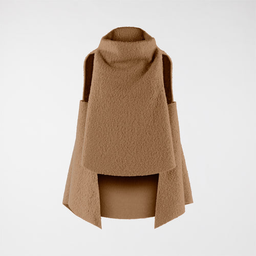 HIGH COLLAR BOUCLÉ WAISTCOAT