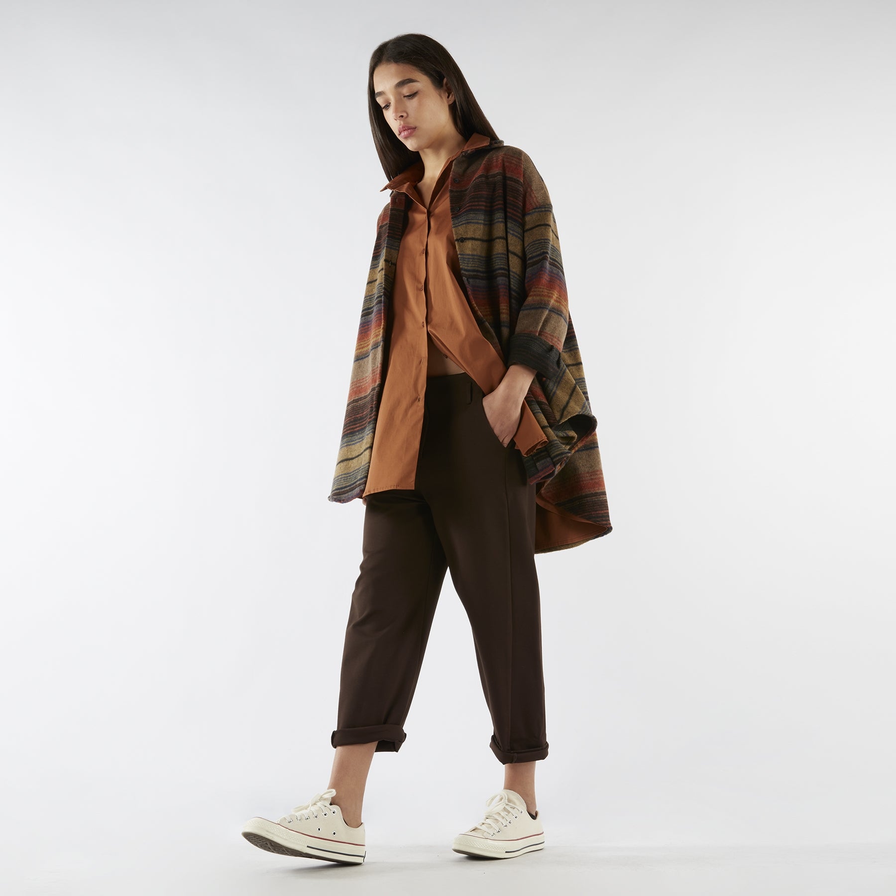 PANTALONI STRETCH IN MISTO VISCOSA