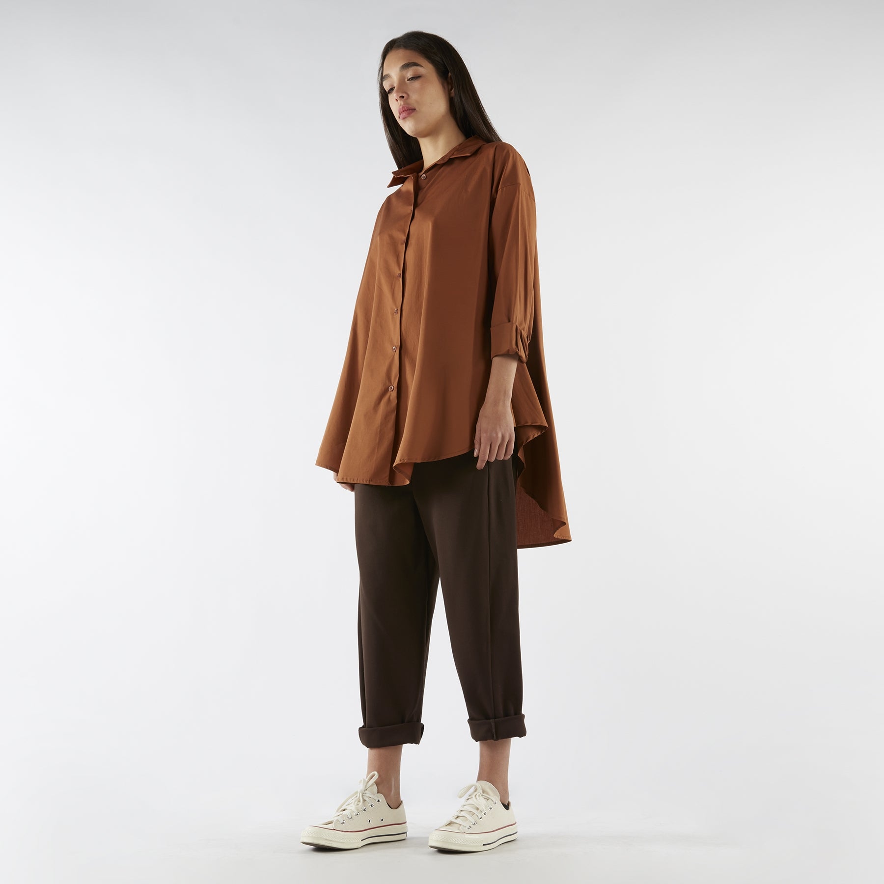 VISCOSE BLEND STRETCH PANTS