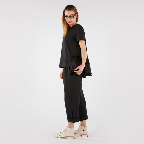 Spodnie baggy z zakładkami