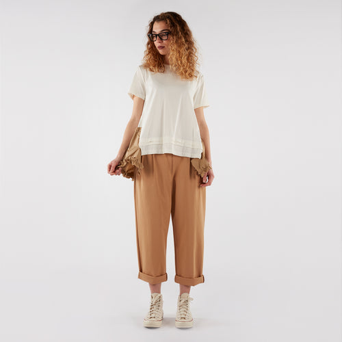 Spodnie baggy z zakładkami