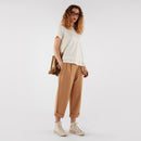 Spodnie baggy z zakładkami