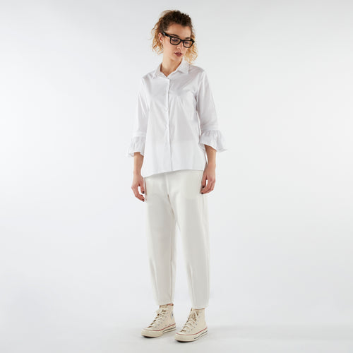 SPODNIE Z ZAKŁADKAMI PRZY KOSTCE