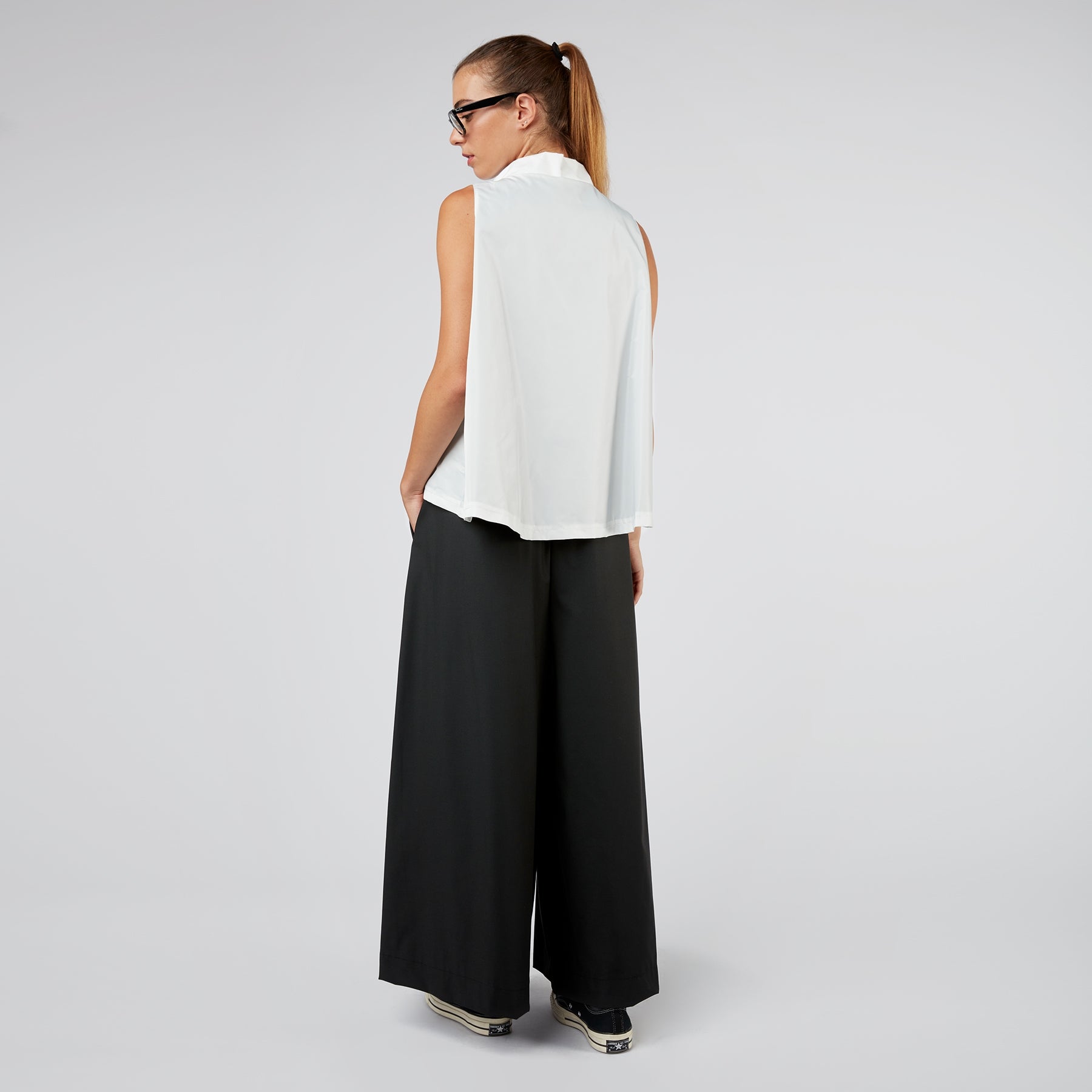 SPODNIE PALAZZO ZE SZLUFKAMI NA PASECZEK