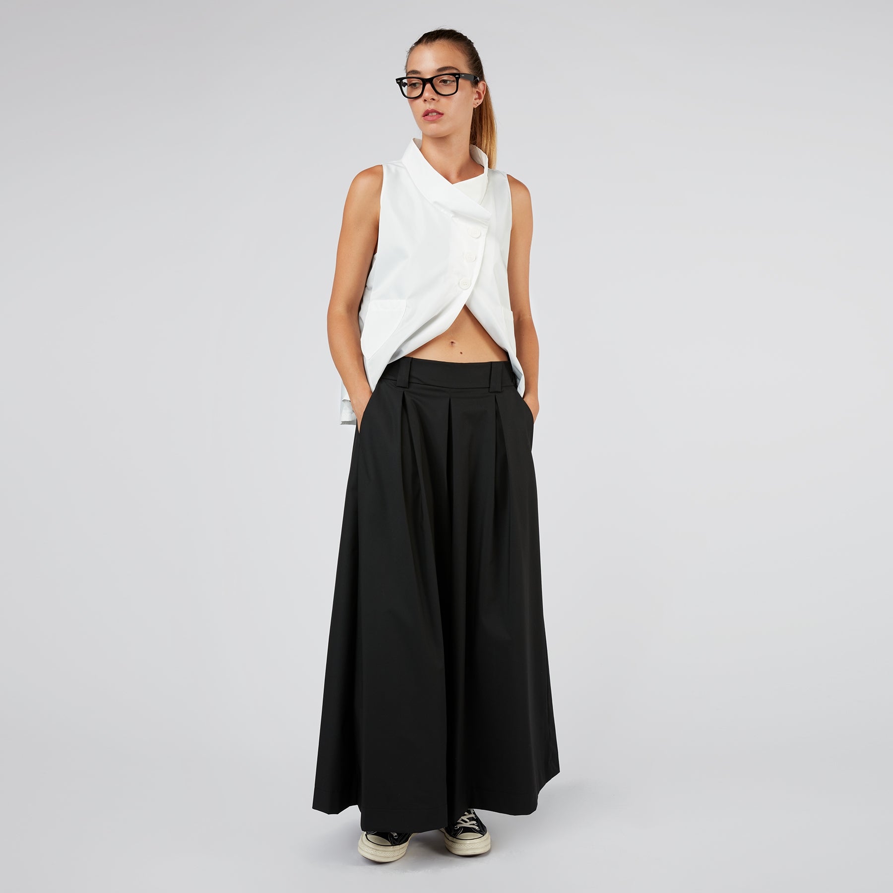 PANTALON PALAZZO AVEC PASSANTS DE CEINTURE