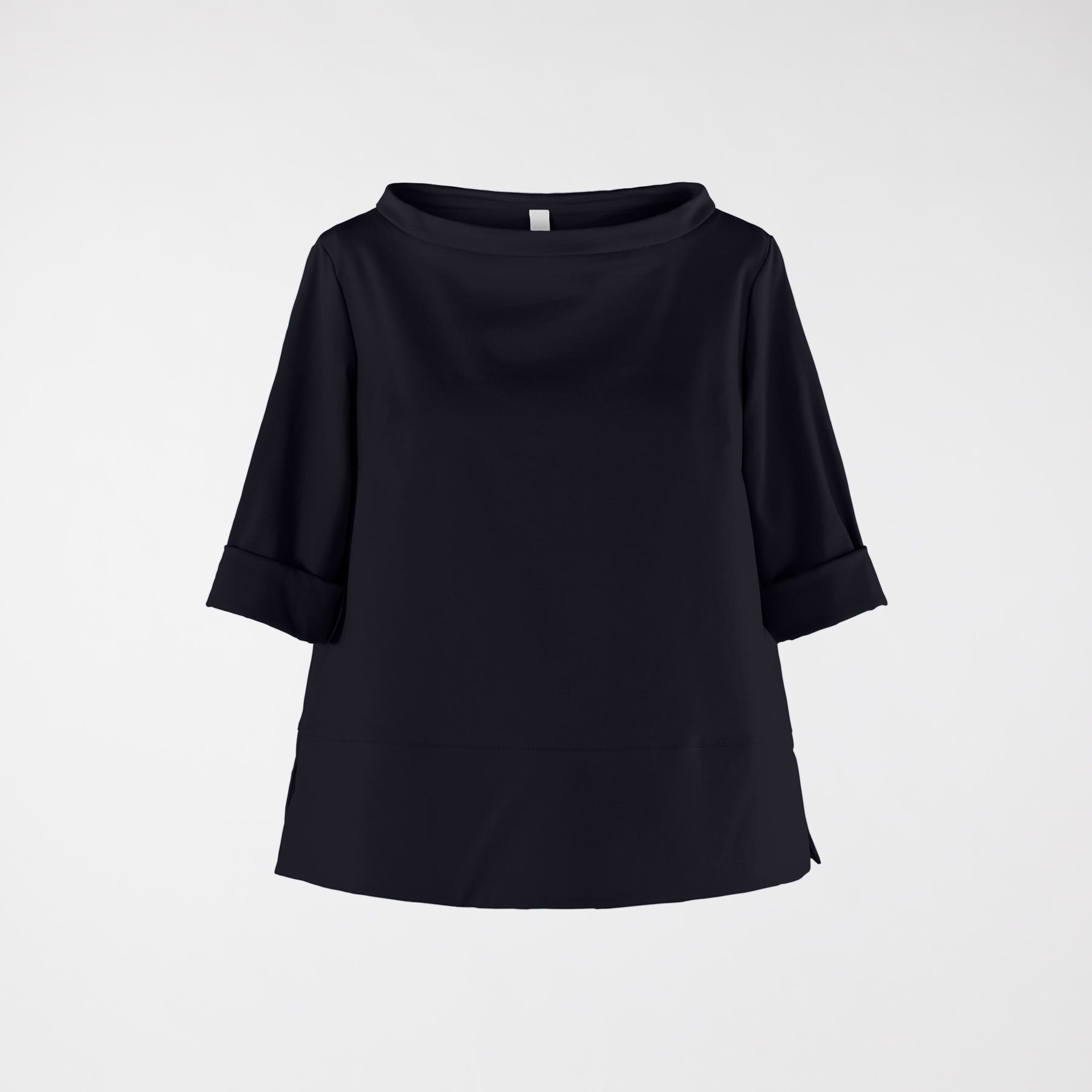 T-SHIRT EN TISSU PUNTO MILANO AVEC COL