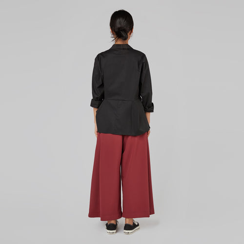 CAMICIA A QUADRETTI CON PIEGHE