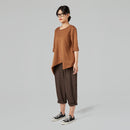 SWEATSHIRT WITH DIAGONAL CUT