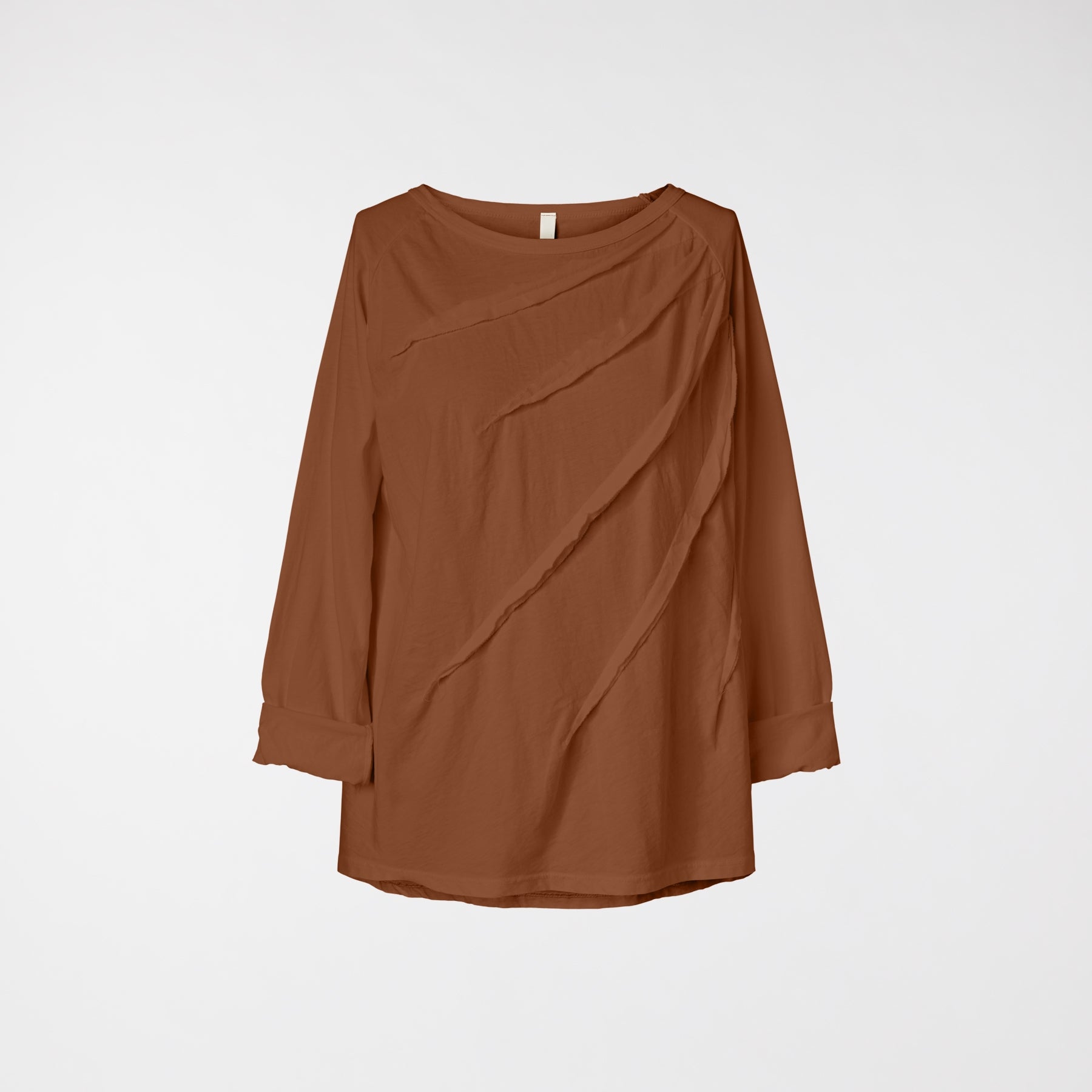 T-SHIRT WITH SEAMS IN COTTON JERSEY FABRIC