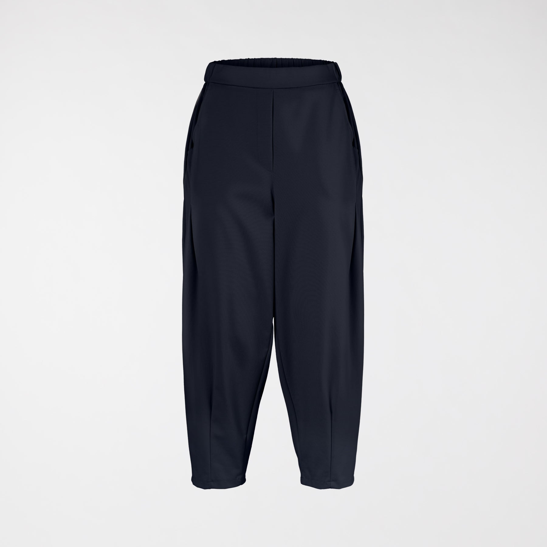 SPODNIE CARROT FIT Z MATERIAŁU ZE ŚCIEGIEM MEDIOLANEJSKIM