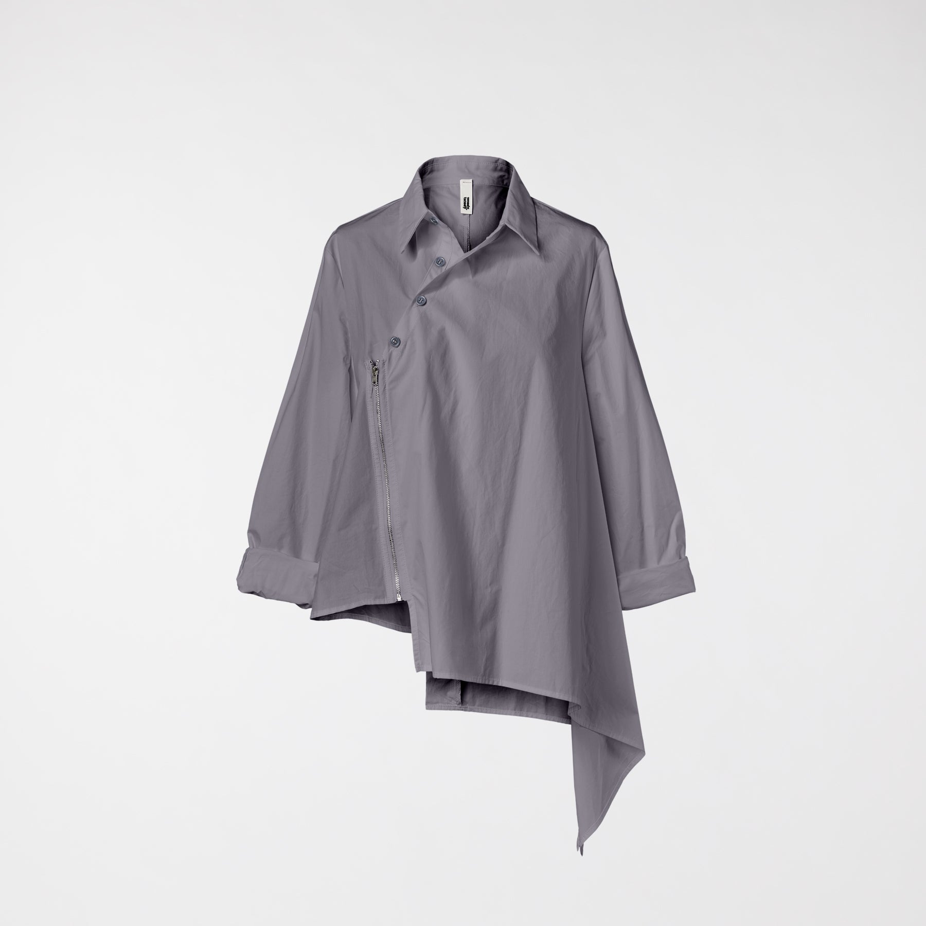 ASYMMETRIC SHIRT WITH ZIP