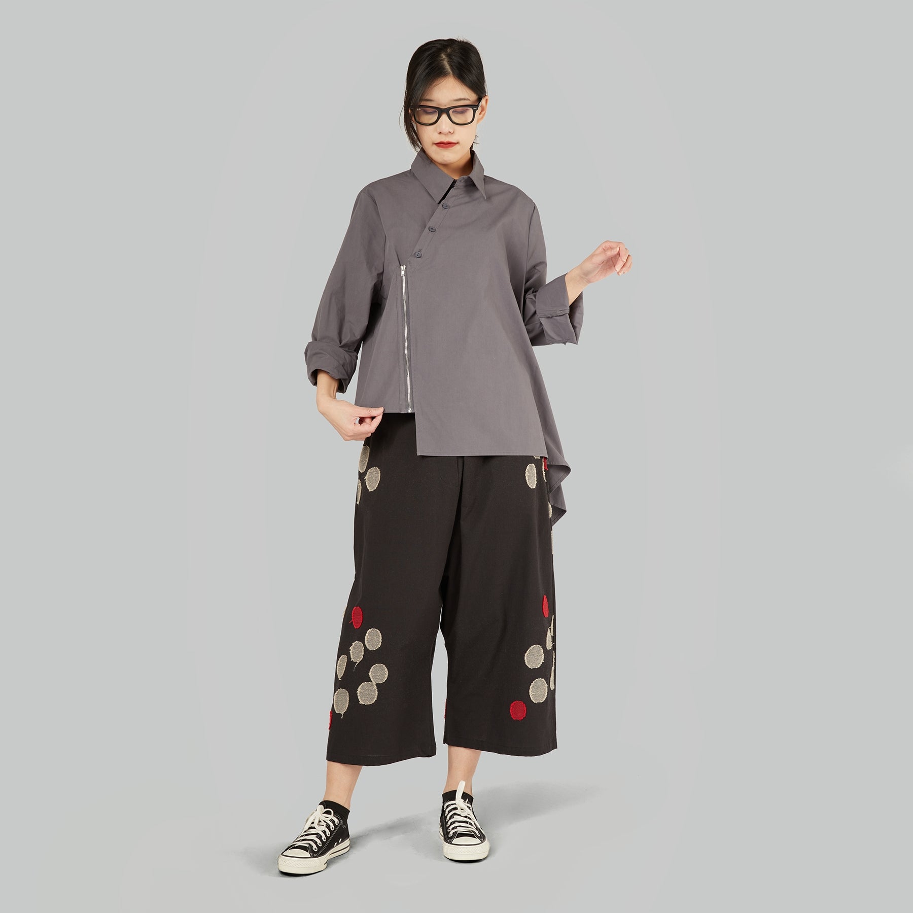 ASYMMETRIC SHIRT WITH ZIP