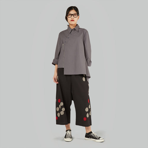 ASYMMETRIC SHIRT WITH ZIP