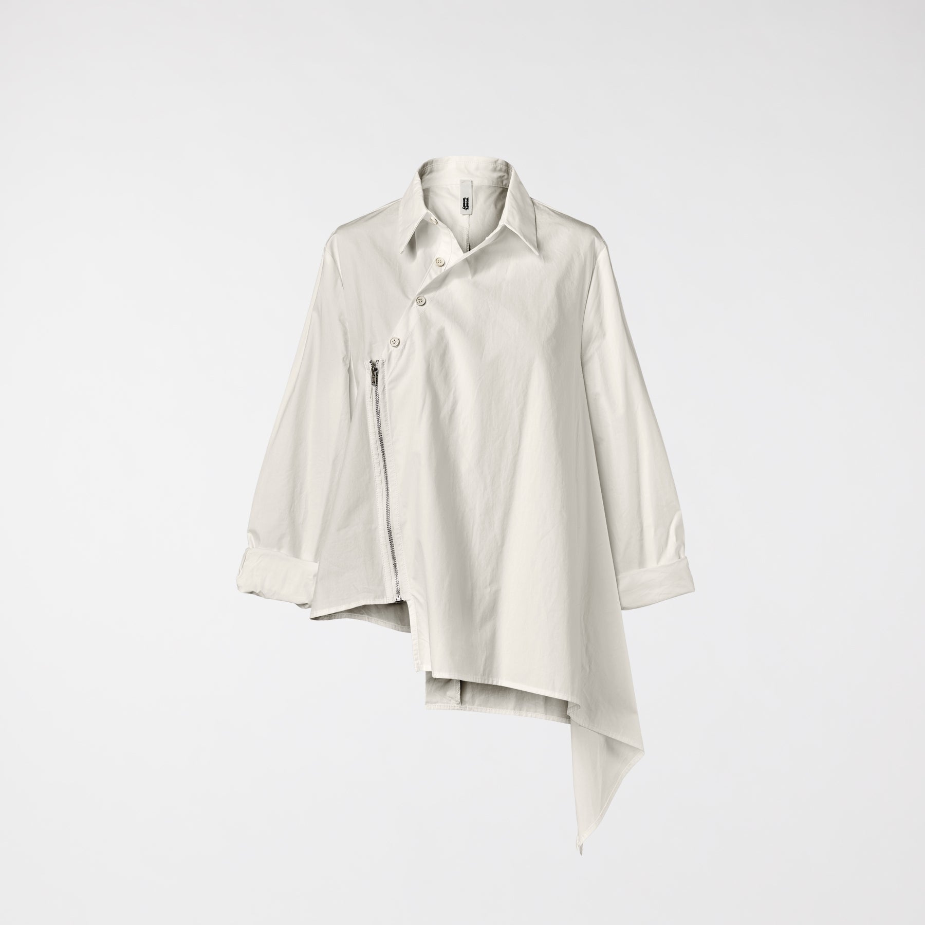 ASYMMETRIC SHIRT WITH ZIP