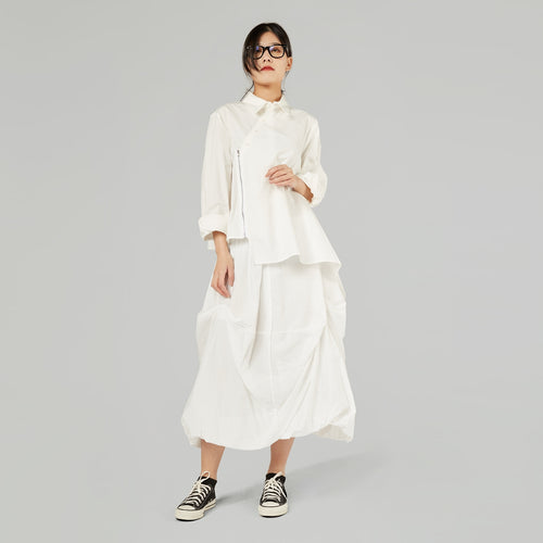 ASYMMETRIC SHIRT WITH ZIP