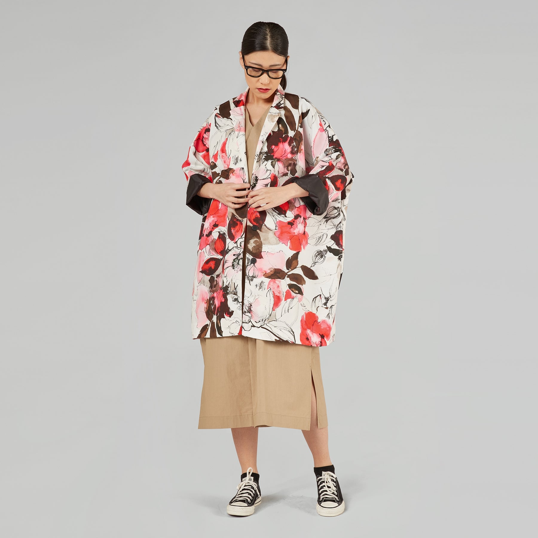 GIACCA KIMONO IN TONI PASTELLO FIORI