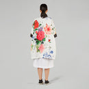 KIMONO JACKET WITH COLORFUL FLOWERS