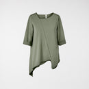 SWEATSHIRT WITH DIAGONAL CUT