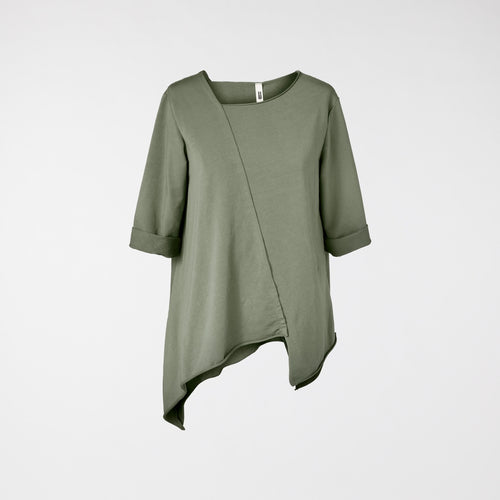 SWEATSHIRT WITH DIAGONAL CUT