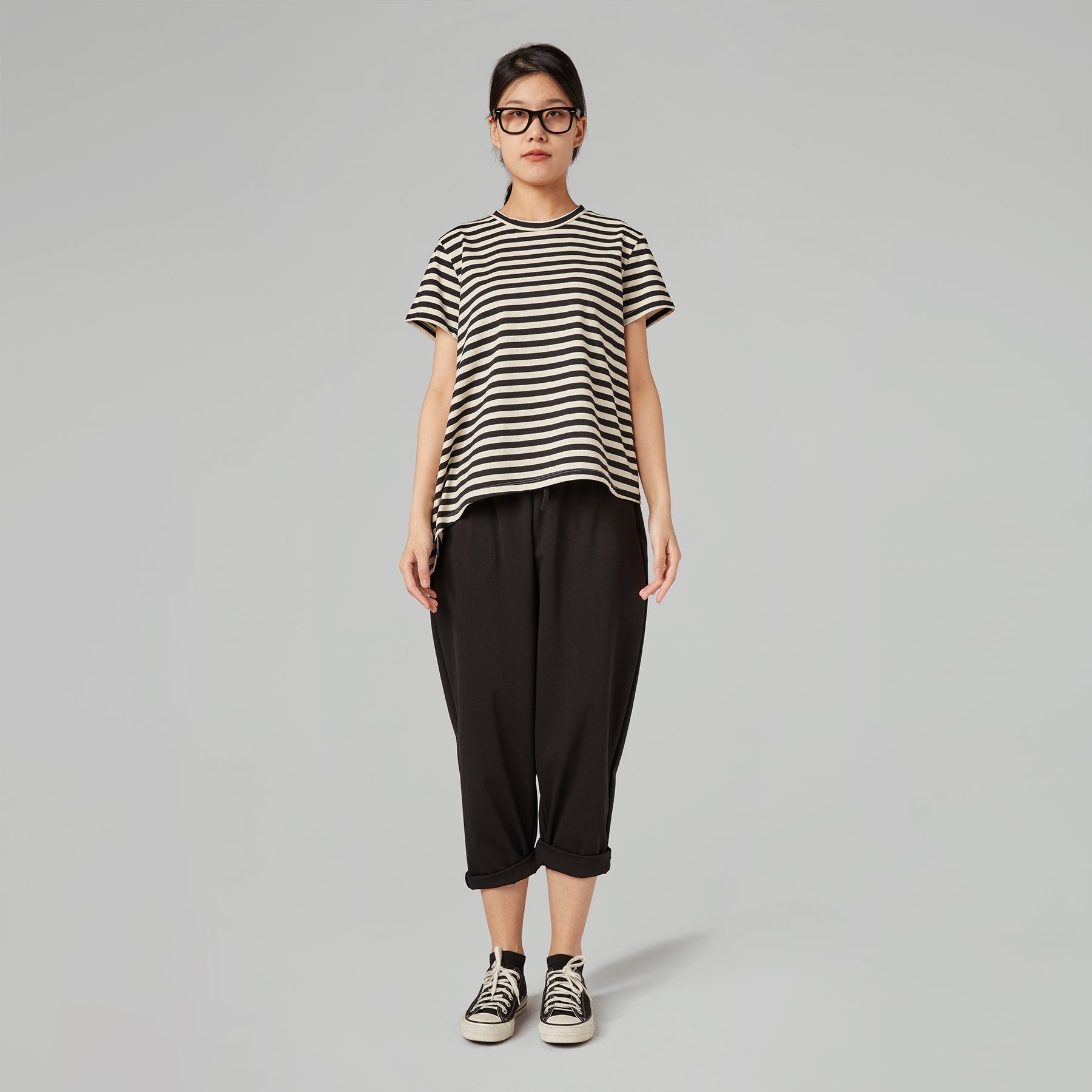 BAGGY PANTS IN PUNTO MILANO FABRIC