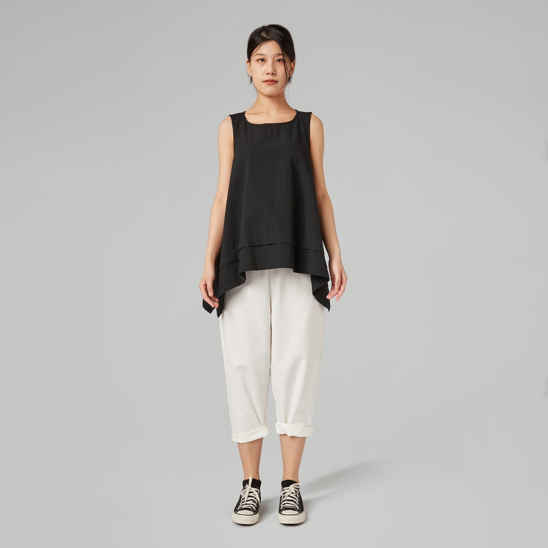 BAGGY PANTS IN PUNTO MILANO FABRIC