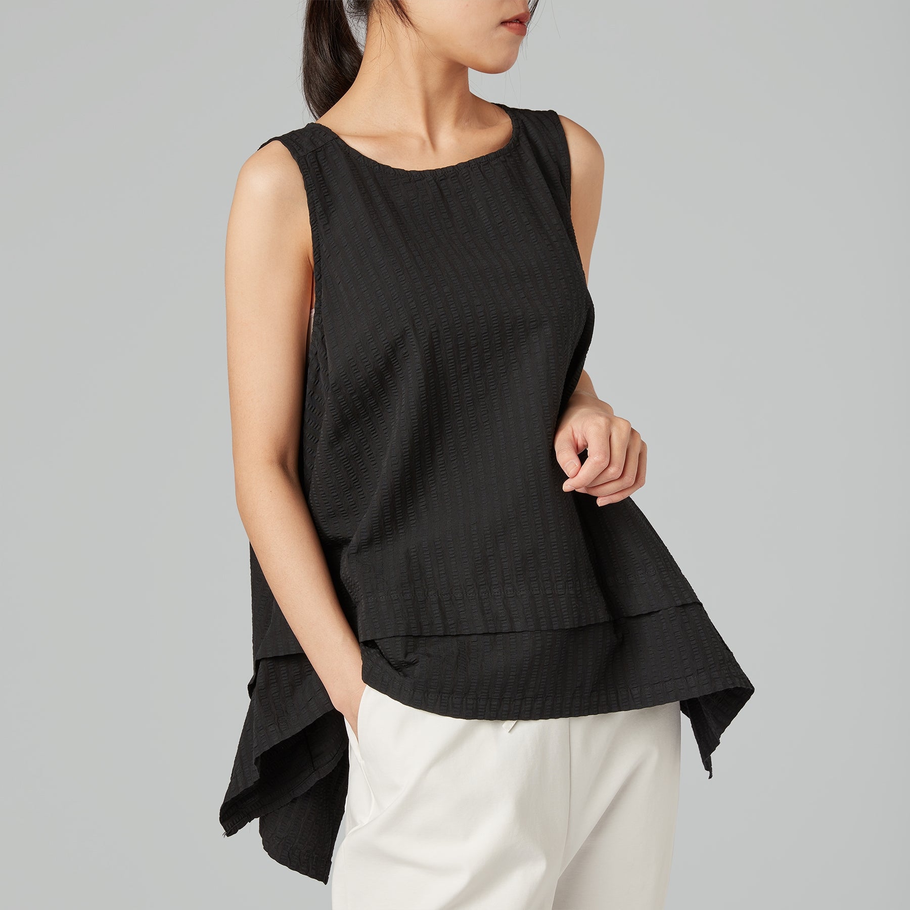 BAGGY PANTS IN PUNTO MILANO FABRIC