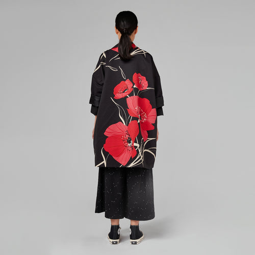 KIMONO JACKET WITH POPPY