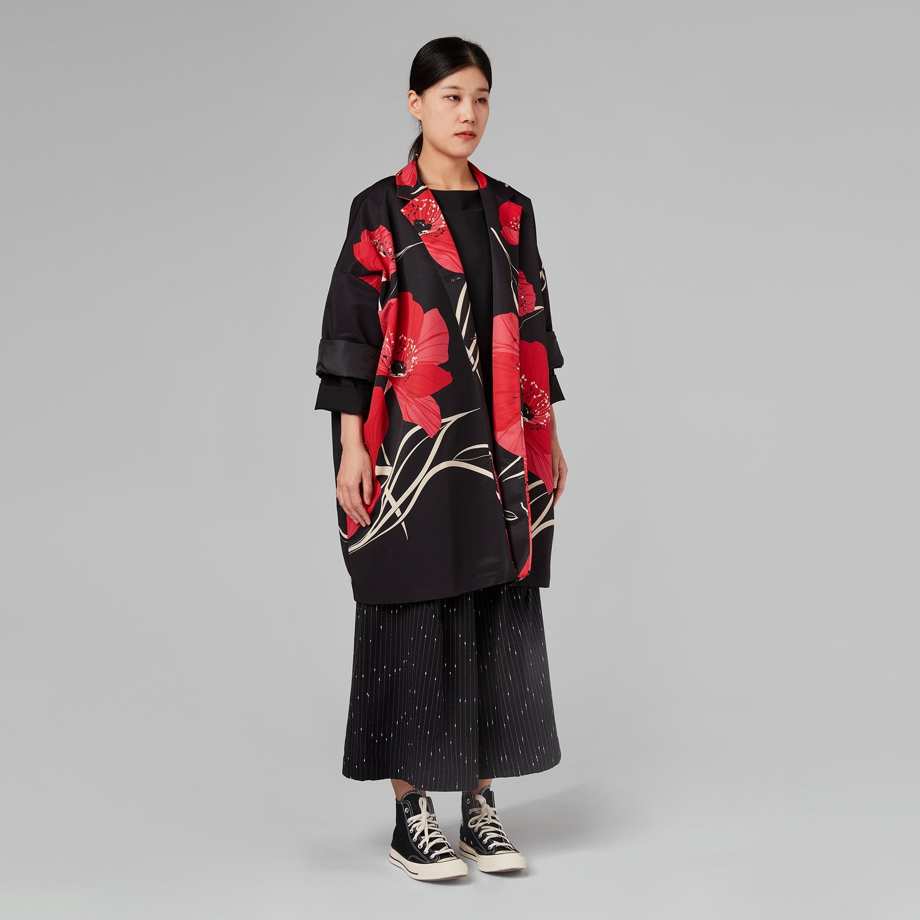 KIMONO JACKET WITH POPPY