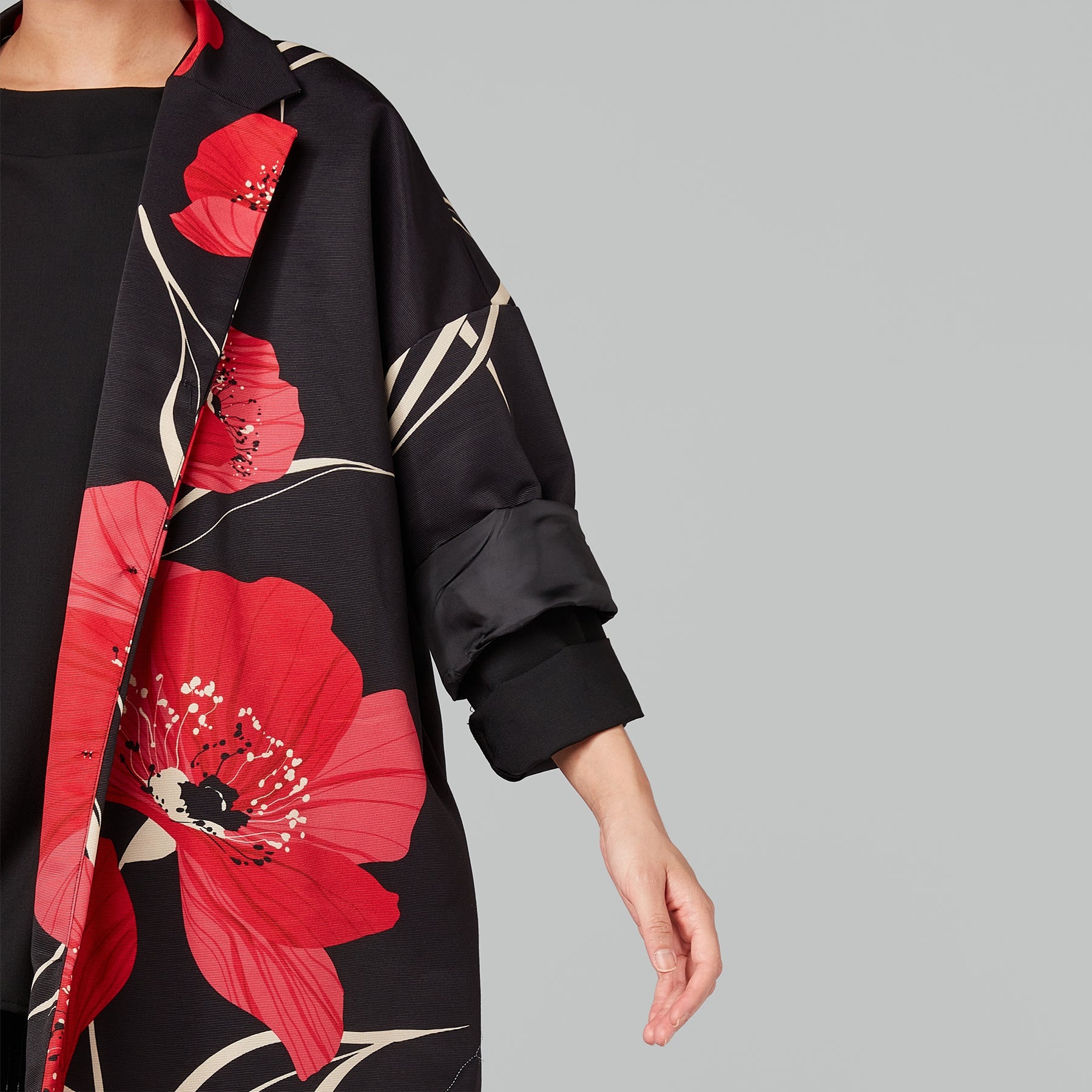 KIMONO JACKET WITH POPPY