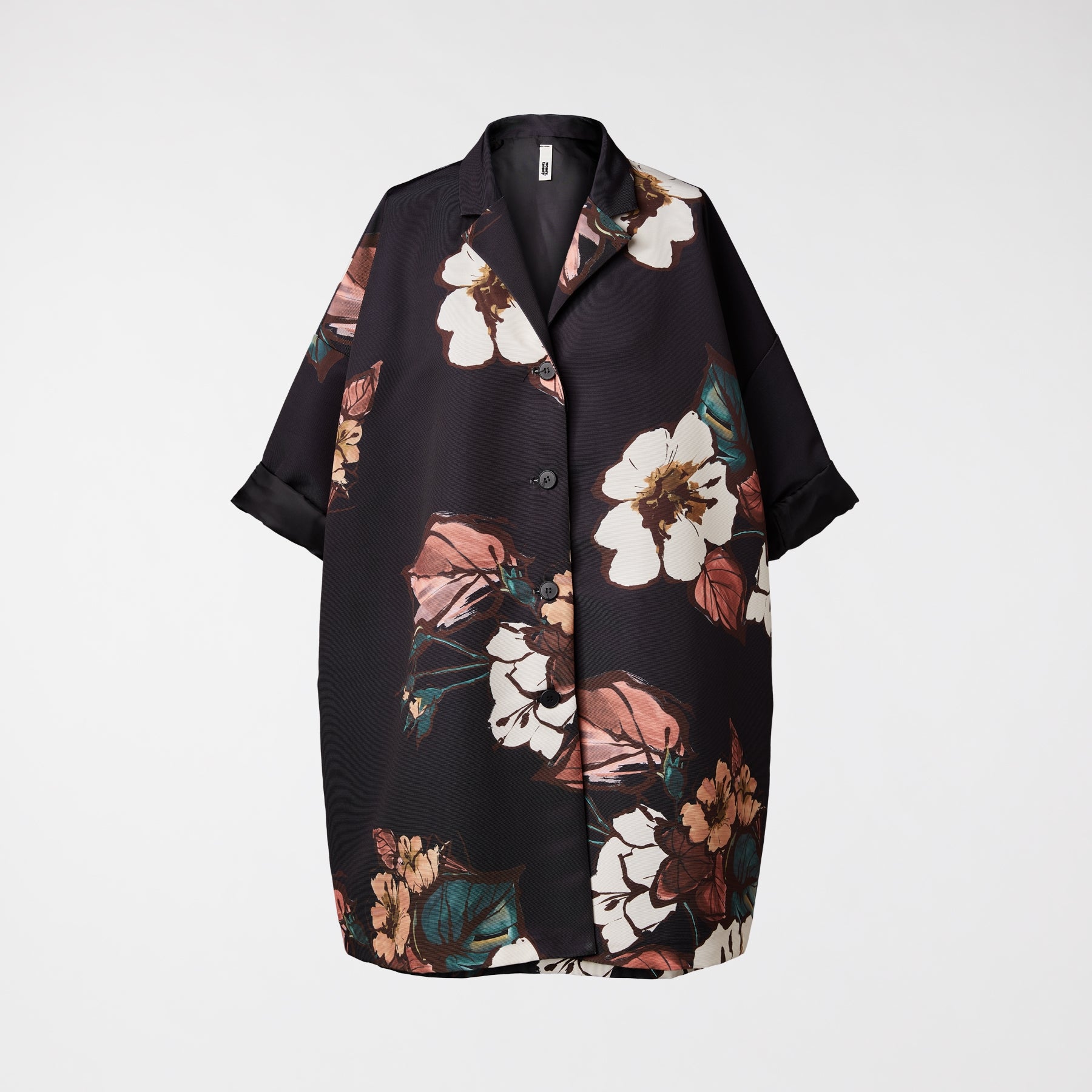 GIACCA KIMONO OVERSIZE CON FIORI