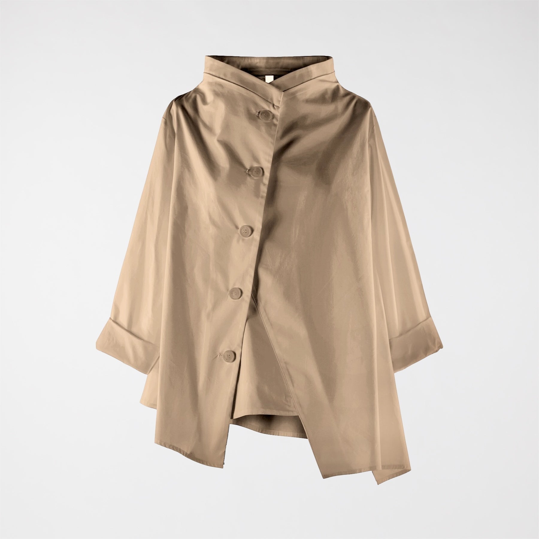 GIACCA/CAMICIA IN COTONE CON ABBOTTONATURA ASIMMETRICA