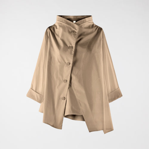 GIACCA/CAMICIA IN COTONE CON ABBOTTONATURA ASIMMETRICA