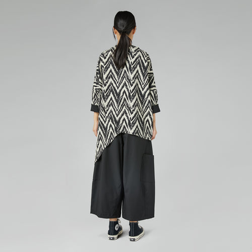 WIDE TROUSERS WITH POCKETS BLACK