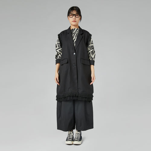 WIDE TROUSERS WITH POCKETS BLACK