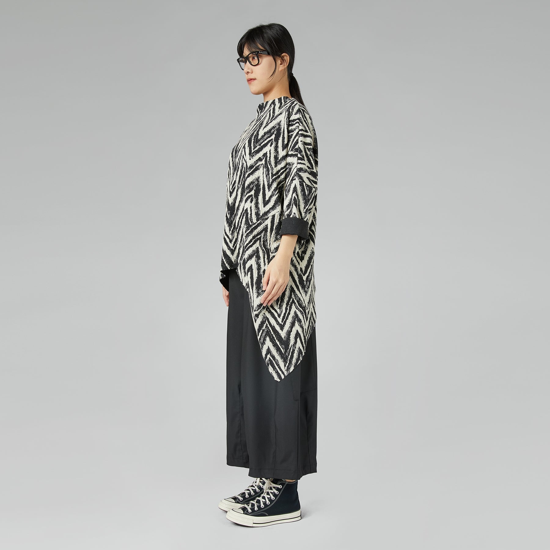 WIDE TROUSERS WITH POCKETS GRAY