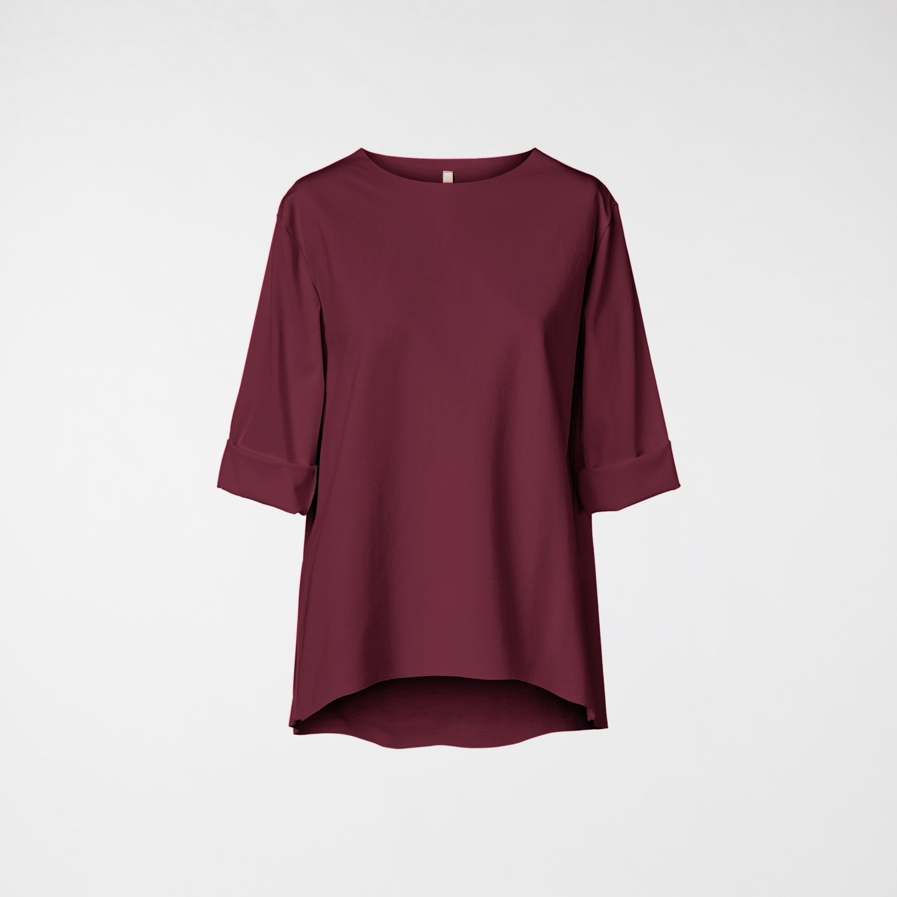 T-SHIRT PUNTO MILANO STRETCH VINO