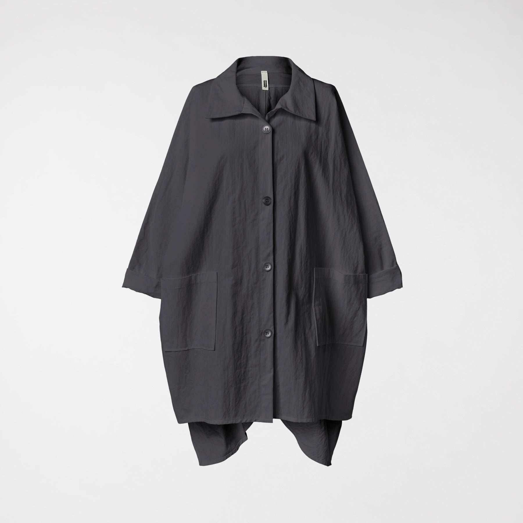 GIACCA CON TASCHE APPLICATE GRIGIA