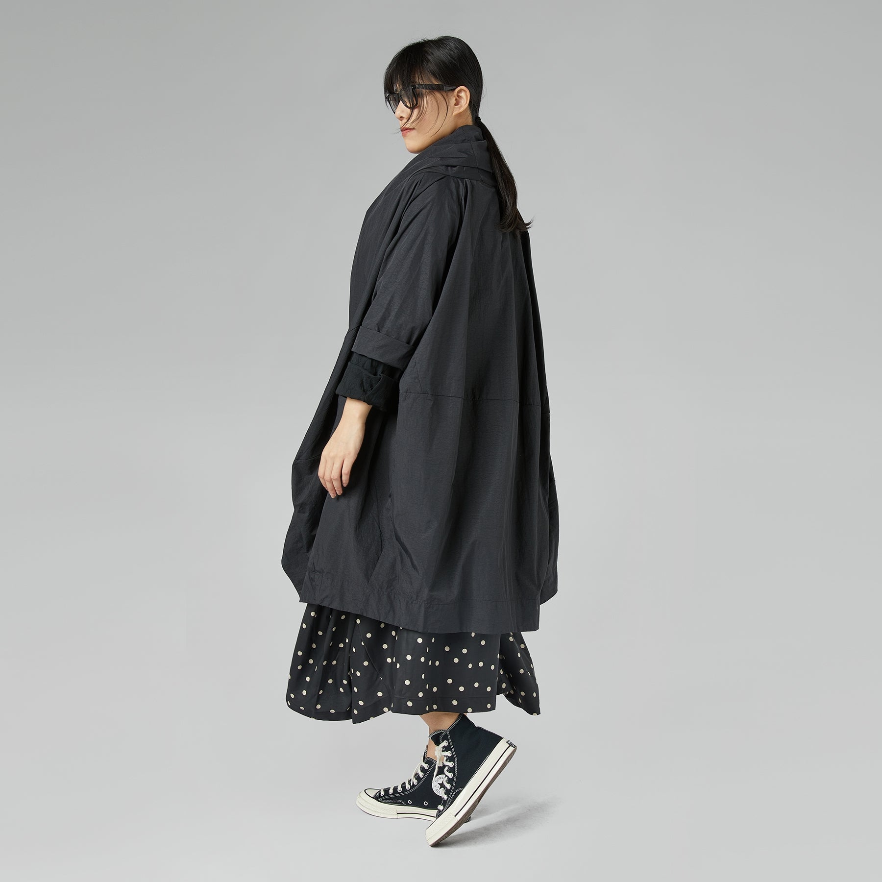 CARDIGAN IN TAFFETA EFFECT FABRIC WHITE