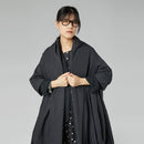 CARDIGAN IN TAFFETA EFFECT FABRIC GRAY