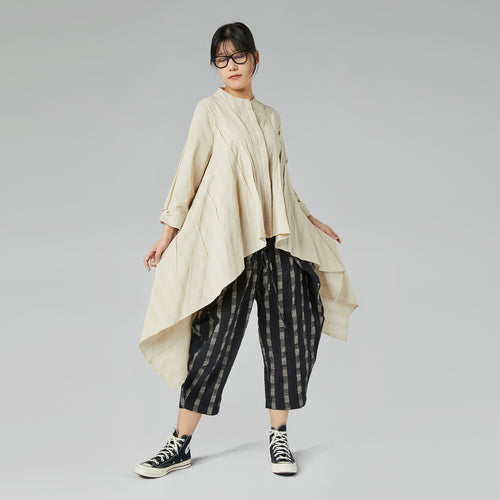 CHECKED TROUSERS WITH WALLET CLOSURE