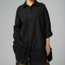 SHIRT WITH ROUCHE WHITE